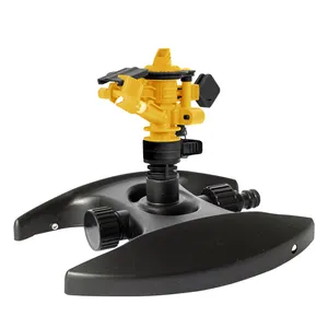 Vari rotation base type plastic impact sprinkler