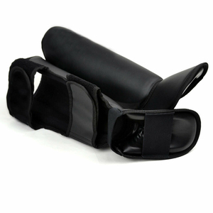 Genuine Leather Special Shin Instep Guard Kick <b>Boxing</b> <b>Training</b> Muay Thai Shin Instep Guard with Custom logo - Product Image 6