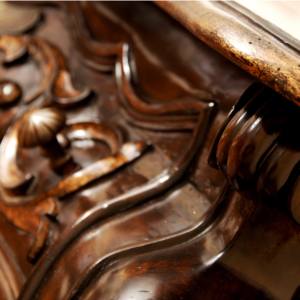 Buffet classique américain en bois d'acajou, finition brune, armoire de rangement, meubles sur mesure pour salon, salle à manger - Product Image 3