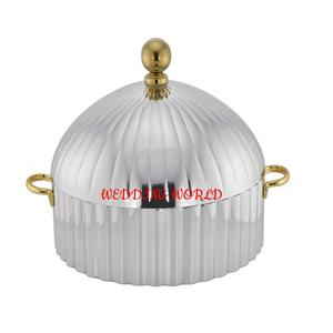 Metal Fancy And Stylish Hotpot High Quality Handmade Designer Casserole Round Shape Luxury New Metal Food Warmer - Product Image 6