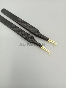 แหนบปลายขนตาสแตนเลสแข็งสีดำด้าน - Product Image 4