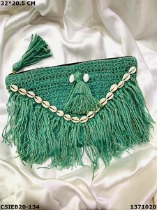 Sacs à main en coton et jute tissés à la main pour femmes, collection exclusive Designer Craftstages International, style décontracté, pochette artisanale - Product Image 6