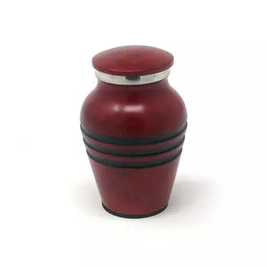 Unique Memorial Royal Red Engraved <b>Keepsake</b> Pets Cremation Urns for Funeral <b>Ashes</b> Metal Brass/Aluminum - Product Image 6