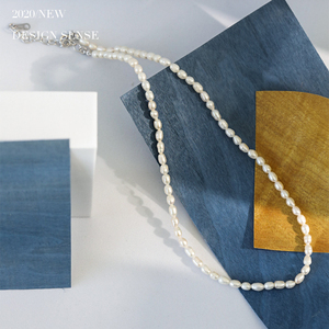 داينتي الباروك المياه العذبة اللؤلؤ قلادة ضفيرة واحدة اللؤلؤ المختنق قلادة للسيدات الصيف نمط - Product Image 4