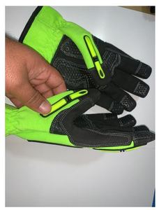 Gants de protection contre les chocs avec logo personnalisé Gants de construction antivibrations en cuir de chèvre pour adultes - Product Image 4