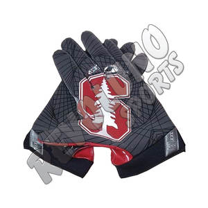Gants de football américain Lineman Nom de l'équipe personnalisé Logo Design Sublimation Football américain Récepteur Gant Sticky Palm Wholesale - Product Image 1
