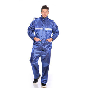 Policiers Vert Moto Hommes Vêtements de Pluie Manteau Ensemble Veste Avec Bande Réfléchissante - Product Image 1