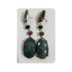 Wholesale Women's 925 <b>Sterling</b> <b>Silver</b> Gemstone Earrings Fashion Jewelry for Parties and Gifts - Product Image 1