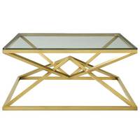 Table basse avec plateau en verre et en métal, produit de fabrication, nouveau design, partie haute en verre, pour salon, bureau