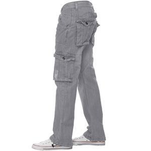 Stylish <b>Jeans</b> Cargo Pants for Men Custom Made Multi Pockets <b>Jeans</b> Cotton Cargo Trousers Heavy Duty Trousers for Men Wholesale - Product Image 4