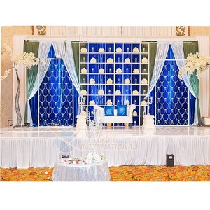 Murs de bougies pour réception de mariage indien, murs de bougies vibrants pour décoration de mariage, mur arrière de scène de mariage canadien, États-Unis - Product Image 1