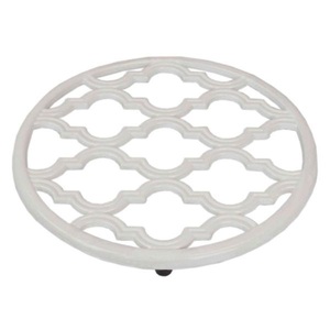 High Quality Oval Shaped Metal Aluminium <b>Trivet</b> for Table Top and <b>Kitchen</b> Modern White <b>Trivet</b> for Kitchenware & Home Placemats - Product Image 1