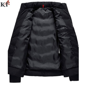KEVEN IMPEX <b>Men's</b> Reversible Puffer Jacket Wool Shell Cotton Filling 100% Silk Windproof Breathable Eco-Friendly Stand Front - Product Image 3