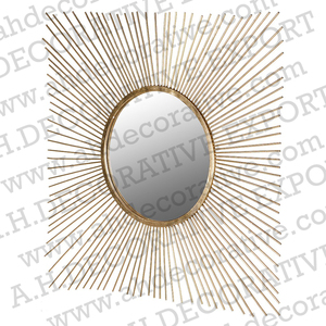Espejo de pared Sunburst para sala de estar, alta calidad, precios más bajos, espejo de pared de Metal para dormitorio, espejo de Navidad contemporáneo - Product Image 4