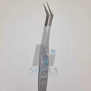 Pince à épiler d'extension de cils en acier inoxydable durable boîte de carte d'étiquette personnalisée avec soins personnels à pointe pointue Sier blanc - Product Image 5