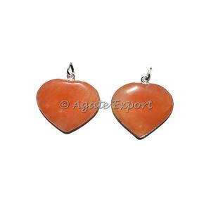 Colgante de ágata de Aventurina en forma de corazón, piedra preciosa de melocotón tallada a mano para Feng Shui Love & Home Decor tallada con estilo grabado - Product Image 2