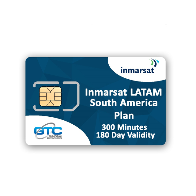 Inmarsat Satellite Phone SIM Card with Prepaid Airtime for Latin America (LATAM)