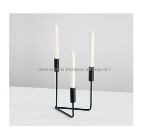 black three tea light candle holder for wedding and home decoration candle t-light and candle pillar holder for home decoration - Product Image 2
