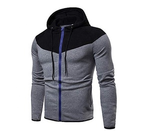 OEM New Fashion Solid Color Workout <b>Men</b> <b>Hoodie</b> Pocket With Zipper Custom Hoodies For <b>Men</b> - Product Image 3