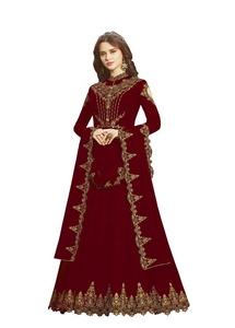 Ethnic Garment Silk Semi-Stitched Indian Salwar Kameez Suit Dupatta Women's Party Wedding Festival Wear Modern In-Stock - Product Image 2