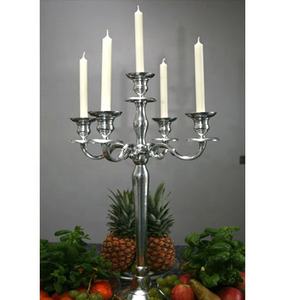 Elegante candelabro de Metal alto de 5 brazos, pieza central para eventos, fiestas, ceremonias, decoraciones de recepción, candelabros de plata - Product Image 3