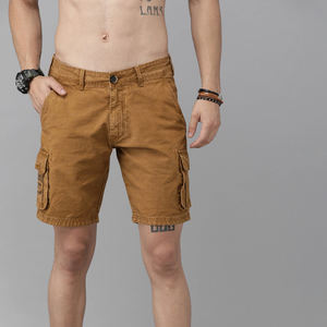 Pantalones cortos de verano para hombre, estilo urbano, 4 bolsillos, vaqueros de algodón, pantalones cortos cargo con bolsillos laterales y traseros. - Product Image 6