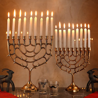 BRAS VINTAGE NEUF BRAS DIFFÉRENTE TAILLE DE MENORAH Par BRASSWORLD INDE