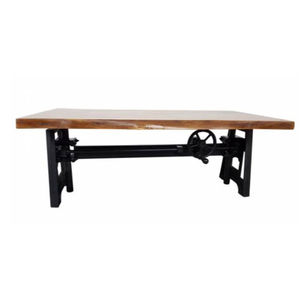 Table basse moderne en fer et bois, table d'appoint, usage commercial, durable, facile à nettoyer, hôtel, salle de sport, école, luxe - Product Image 2