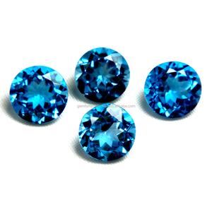 Topacio Azul Natural Certificado, Gema Suelta, Forma de Pera, Redonda y Rectangular, Tallada en Facetas y Corte Checker, para Joyería - Product Image 4