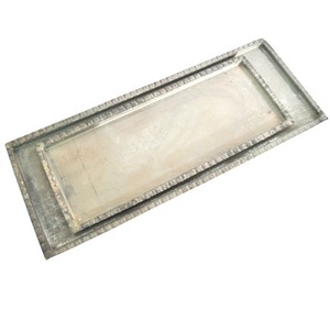 GROS DE PLATEAUX DE SERVICE DE L'INDE HAUTE QUALITÉ DÉCOR MAISON NOUVEAU DESIGN ZINC PLATEAU GALVANISÉ - Product Image 1