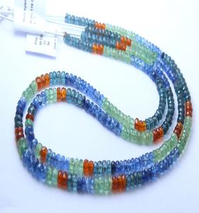 Perles de pierre ronde à facettes en kyanite naturelle 5X5.5MM environ 8 ''pouces perles en vrac pour la fabrication de bijoux et de bracelets - Product Image 1