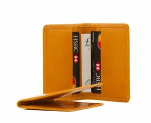 Étui porte-cartes à blocage RFID en cuir PU marron - Product Image 1