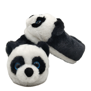 공장 아울렛 사용자 정의 참신 따뜻한 겨울 동물 팬더 슬리퍼 부드러운 플러시 침실 부드러운 단독 실내 슬리퍼 - Product Image 4