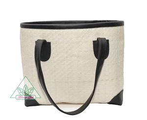 กระเป๋าชายหาดของผู้หญิงขายดีพร้อมสายรัดหนัง PU แบบคู่มีซิปปิดสไตล์ธรรมชาติ - Product Image 1