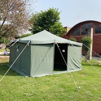 Tente de secours pliable quatre saisons de haute qualité, prix de gros, écologique, vert olive, toile imperméable, carrée