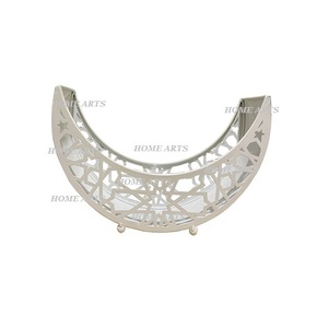 Último diseño Ramadán Bandeja de frutas secas Luna y estrella Forma Color blanco Dátiles de metal Bandeja para servir por Home Arts - Product Image 6