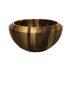 Vaisselle de mariage en bois naturel faite à la main forme ronde bol de service alimentaire bol de fruits élégant idéal pour les repas et les événements - Product Image 3