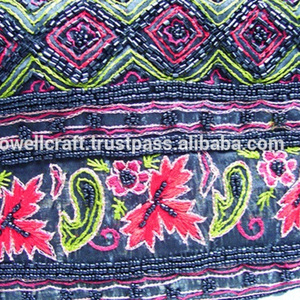 Pochette de soirée ethnique indienne pour femmes, ornée de perles, 7 pouces, motif floral, doublure en coton, fermeture ouverte - Product Image 4