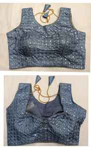 Blusa de Uso Diario con Espejo y Trabajo Manual para Mujer, Blusa Étnica India - Product Image 2