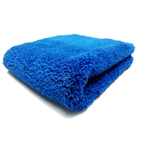 Serviette de lavage de voiture coréenne en microfibre peluche corail 500gsm ultrasons ou couteau coupe culbutage pour le polissage de voiture