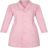 Unisex Kadın Modası %65 Polyester %35 Pamuk Poplin Özelleştirilmiş Renkli Laboratuvar Önlüğü OEM S-XXL Bedenleri Hastane Üniforması