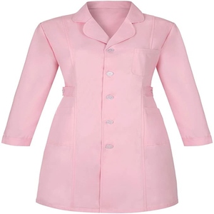 Unisex Women's Fashionable 65% Polyester 35% Cotton Poplin Customized Color Labcoat OEM S-XXL Sizes Hospital Uniform - Product Image 3
