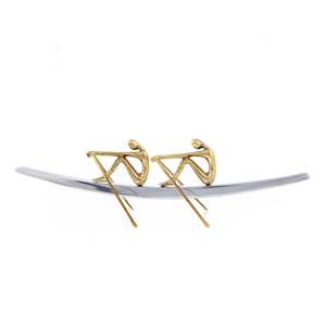 Décoration de bureau, sculpture abstraite en aluminium de forme irrégulière pour salon, couleur argentée, moderne, de haute qualité, pour Noël - Product Image 2