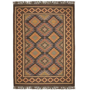 Hecho a mano Vintage aspecto persa yute lana Dhurrie Durable lavable alfombra decorativa alfombras y juegos - Product Image 1