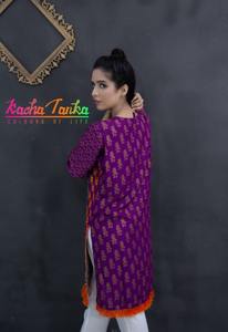 Derniers vêtements ethniques brodés de créateur en lin pour femmes indiens et pakistanais pour adultes et filles Lenin Kurtis - Product Image 4