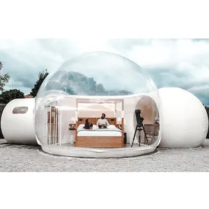 Nhà Hàng Ngoài Trời Đường Hầm Đơn Bật Lên Rõ Ràng Inflatable Transparent Bubble Dome Cắm Trại Lều Khách Sạn