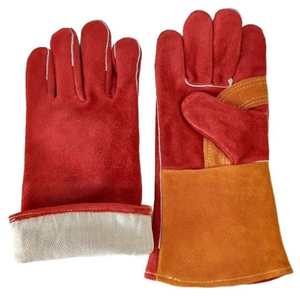 ถุงมือเชื่อมหนังแบบแยกส่วนป้องกันความร้อนปรับแต่งสี/ขนาด/โลโก้อัลไพน์ - Product Image 5