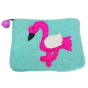 Porte-monnaie en laine de cygne bleu ciel, écologique, pour femmes, mini, à fermeture éclair, tendance, portable, usage quotidien, motif personnalisable - Product Image 1