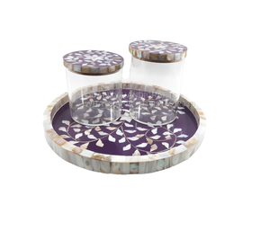 ถาดฝังเหล็กอะคริลิคสำหรับใช้ในบ้านถาดเสิร์ฟวัสดุไม้หินอ่อน - Product Image 4