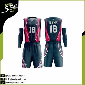 Conjunto de uniformes de equipo deportivo de baloncesto para hombre, personalizado, malla Reversible, impresión por sublimación, 100% poliéster - Product Image 3